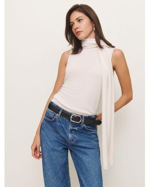 Reformation Elena Cashmere Scarf Tank - Blue