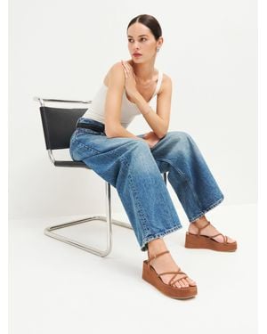 Reformation 90s-Inspired Flatform Sandals - Blue