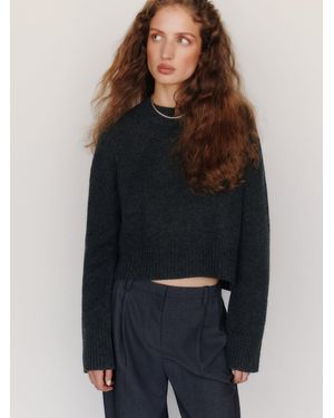 Reformation Remy Regenerative Wool Crew Jumper - Blue
