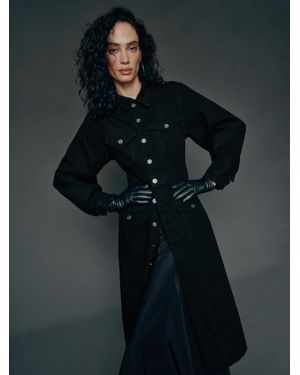 Reformation The Mesquite Denim Trench - Blue