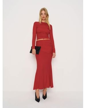 Reformation Emi Knit Two Piece - Red
