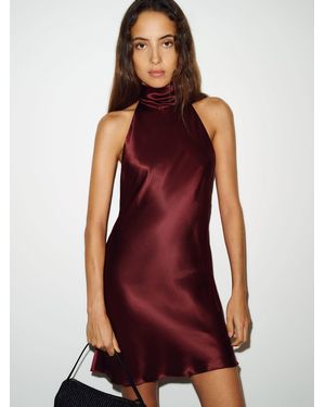 Reformation Helen Silk Dress - Red