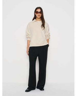 Reformation Nico Classic Polo Sweatshirt - Natural