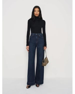 Reformation Cary High Rise Slouchy Wide Leg Jeans Denim - Blue