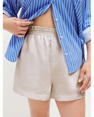 Reformation Mila Linen Short Es - Blue