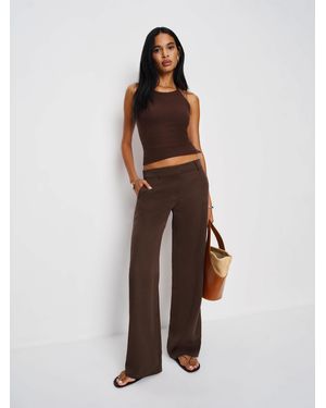 Reformation Gisele Low Rise Pant 0 - Brown