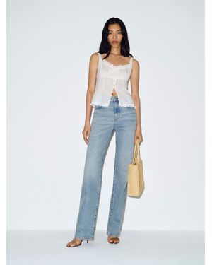 Reformation Val 90S Mid Rise Straight Jeans Denim - Blue