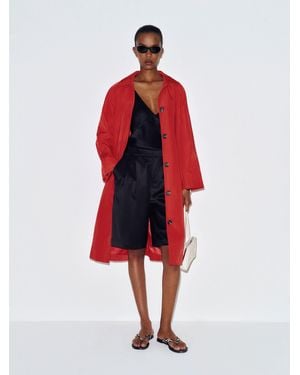 Reformation Beck Trench Coat - Red