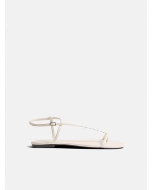 Reformation Pina Flat Sandal 5 - White