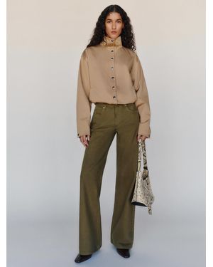 Reformation Cary Low Rise Slouchy Wide Leg Jeans Denim - Natural