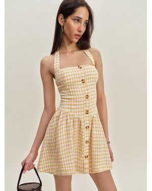 Reformation Mariela Linen Dress 10 - Natural