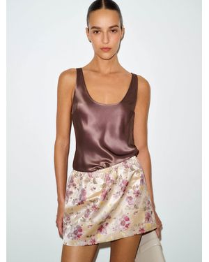 Reformation Elva Skirt Jacquard - Natural
