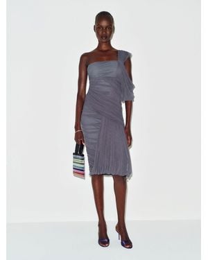 Reformation Vintage Fuzzi One Shoulder Dress - Blue