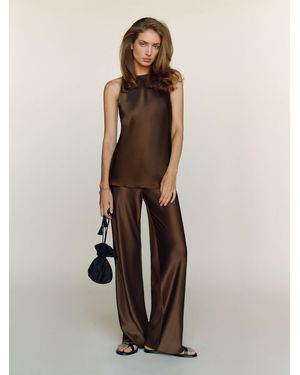 Reformation Gale Satin Mid Rise Bias Short Pant - Natural