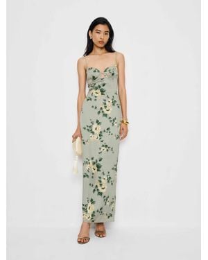 Reformation Sathia Satin Dress - Green
