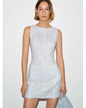 Reformation Olina Linen Dress 4 in White | Lyst