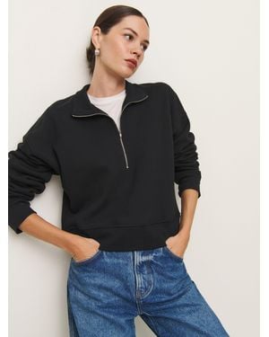 Reformation Marla Zip Sweatshirt - Black