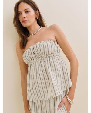 Reformation Inez Linen Top - Natural
