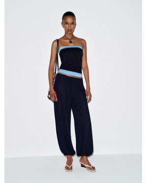 Reformation Evie Knit Top Capri - Blue