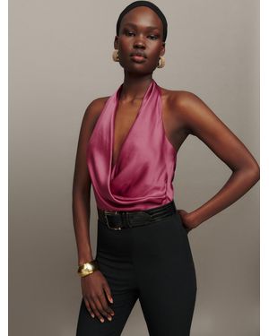 Reformation Emmy Silk Top - Pink