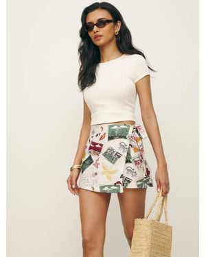 Reformation Eva Linen Skort 2 - White