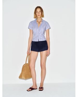 Reformation Corin Top Baby Stripe - Blue