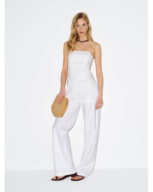 Reformation Aurina Linen Top - White