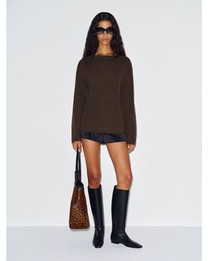 Reformation Marine Linen Cotton Jumper - Brown