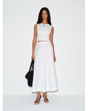 Reformation Petites Peony Linen Skirt 2P - White