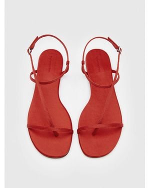Reformation Pina Flat Sandal 7 - Red