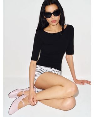 Reformation Buffy Ruched Ballet Flat - Blue