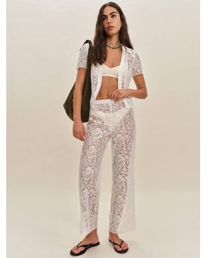 Reformation Olina Cropped Pant - Natural