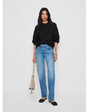 Reformation Collie Oversized Cotton Crew - Blue