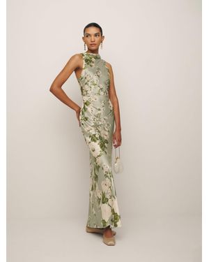 Reformation Anaiis Silk Dress - Natural