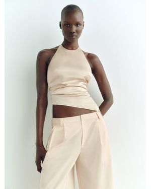 Reformation Reese Silk Top - Natural