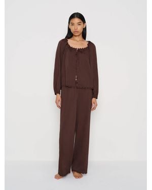 Reformation Paloma Pajama Set - Brown
