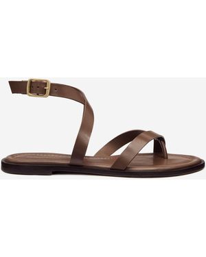 Reformation Jane Flat Sandal - Brown