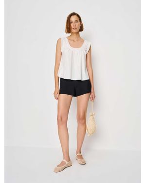 Reformation Gale Mid Rise Bias Short - White