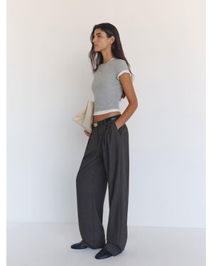 Reformation Frances Low Rise Relaxed Pant 0 - White