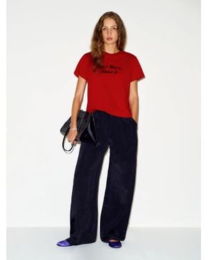 Reformation Rowan Crew T-Shirt - Red