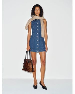 Reformation Jaydea Denim Mini Dress 0 - Blue
