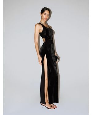 Reformation Emmalee Velvet Dress - Black