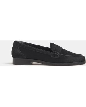 Reformation Kaylee Loafer Haircalf 5 - White