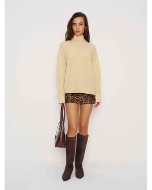 Reformation Meritt Cashmere Turtleneck - Natural