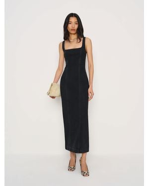 Reformation Gladys Super Stretch Denim Midi Dress 0 - Blue