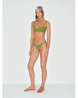 Reformation Campo Bikini Bottom Bean - White