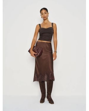 Reformation Trish Knit Top - Brown