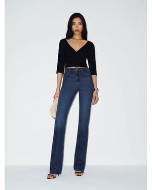 Reformation Blair High Rise Baby Bootcut Jeans - Blue
