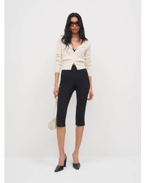 Reformation Jill Cropped Knit Pant - Natural