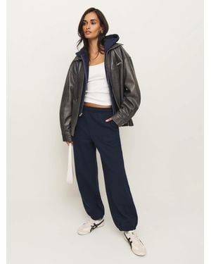 Reformation Relaxed Fit Cuffed Sweatpants - Blue